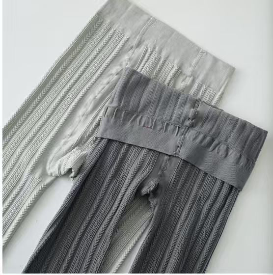 High Waist Velvet Pantyhose Leggings for Women – Striped Slim Free Size Jacquard Fashion Tights