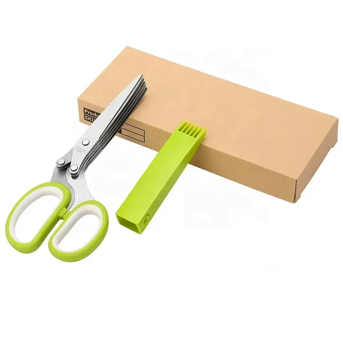 Hot Selling Stainless Steel Kitchen Scissors 5 Blades Herb Scissors