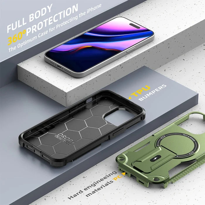Hybrid 2-in-1 Waterproof Case for iPhone 17 Pro Max