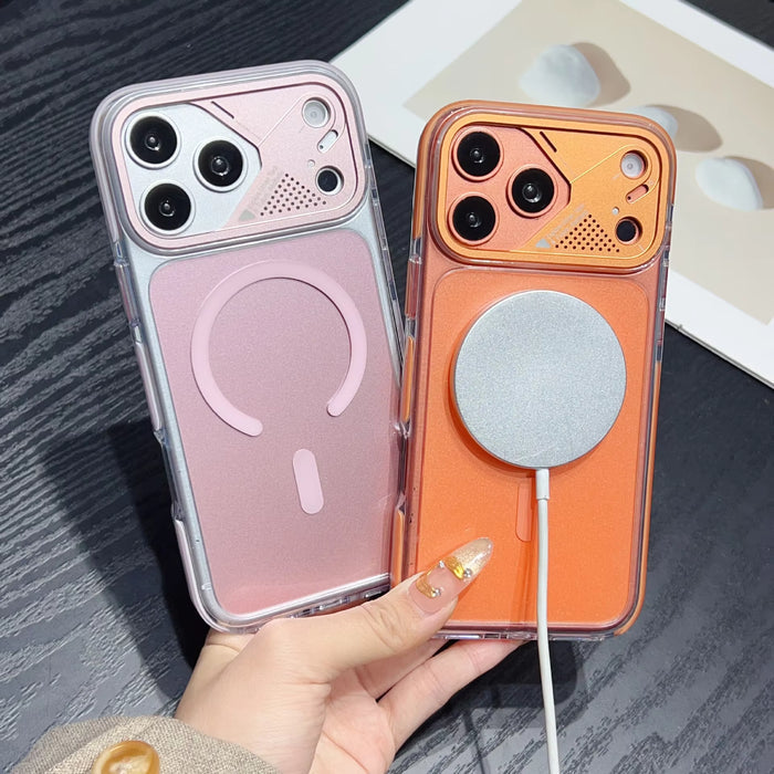 IceCrystal MagShield Case – Luxury Transparent Magnetic Anti-Drop Cover for iPhone