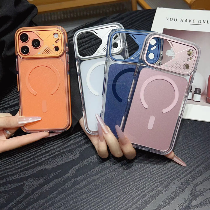 IceCrystal MagShield Case – Luxury Transparent Magnetic Anti-Drop Cover for iPhone