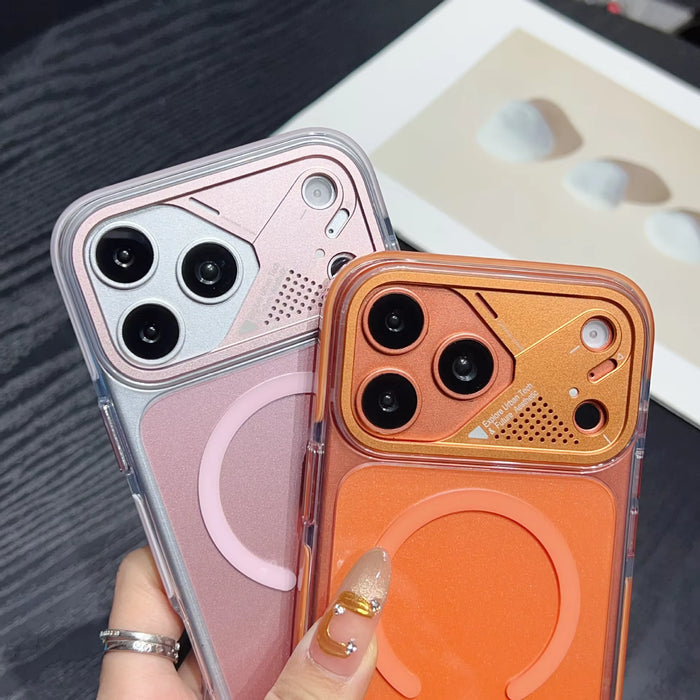 IceCrystal MagShield Case – Luxury Transparent Magnetic Anti-Drop Cover for iPhone