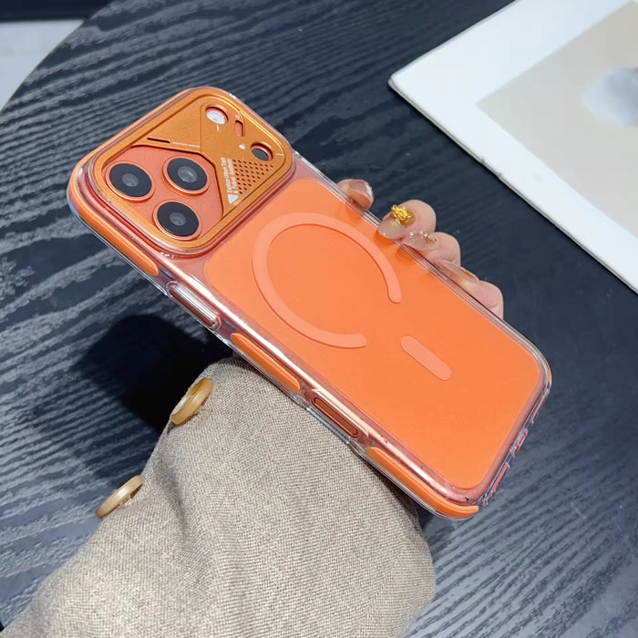 IceCrystal MagShield Case – Luxury Transparent Magnetic Anti-Drop Cover for iPhone