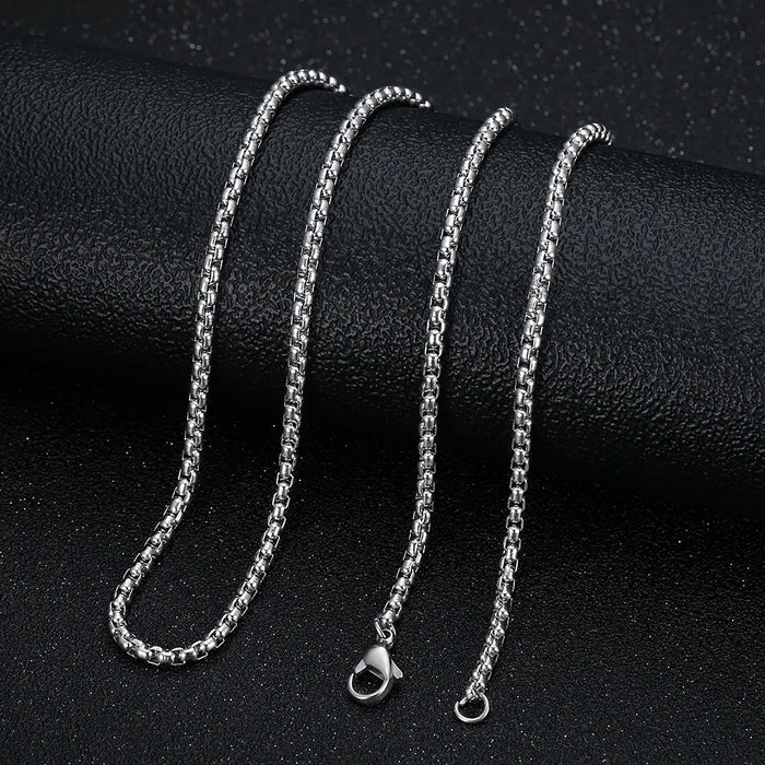 3.0*60cm steel-colored square pearl chain