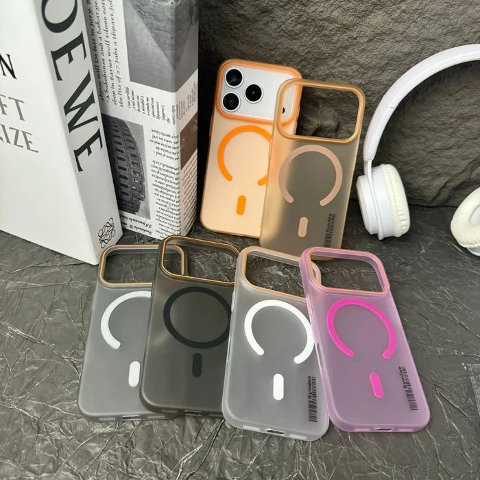 Ins Style Matte Skin Feeling Hard PC Ultra-Thin Magnetic Embossed