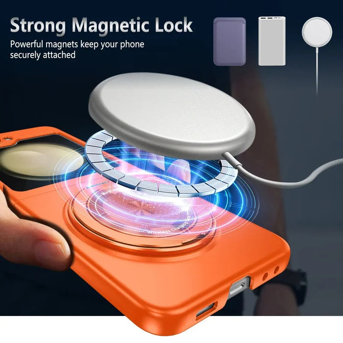 Invisible Folding Kickstand Armor Design Shockproof Magnetic Phone