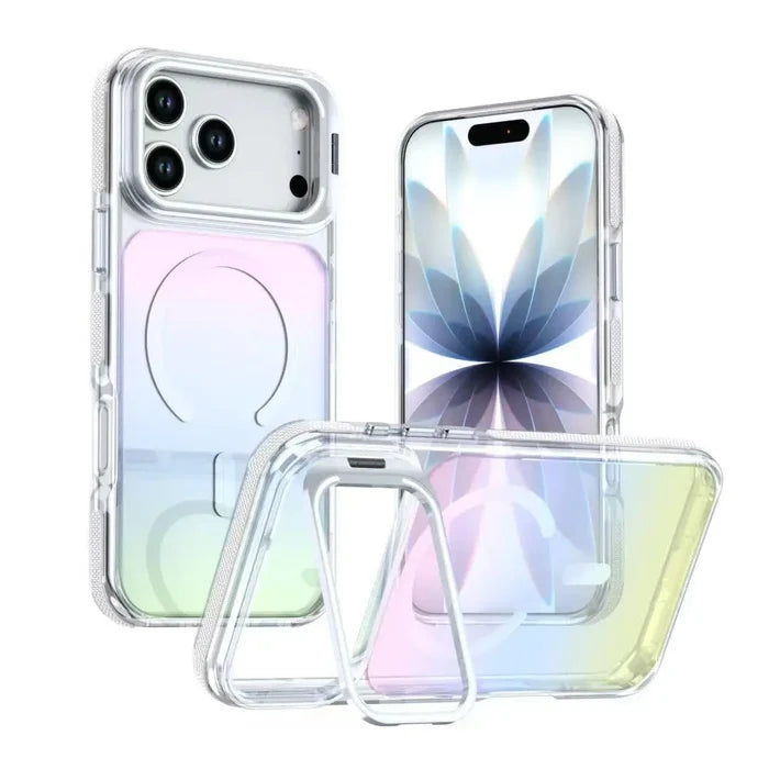 Invisible Lens Bracket Transparent Color Gradient PC TPU Shockproof Case
