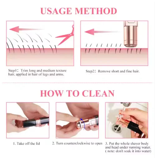 IPX6 Waterproof Spring Hair Removal Device Easy-to-Disassemble