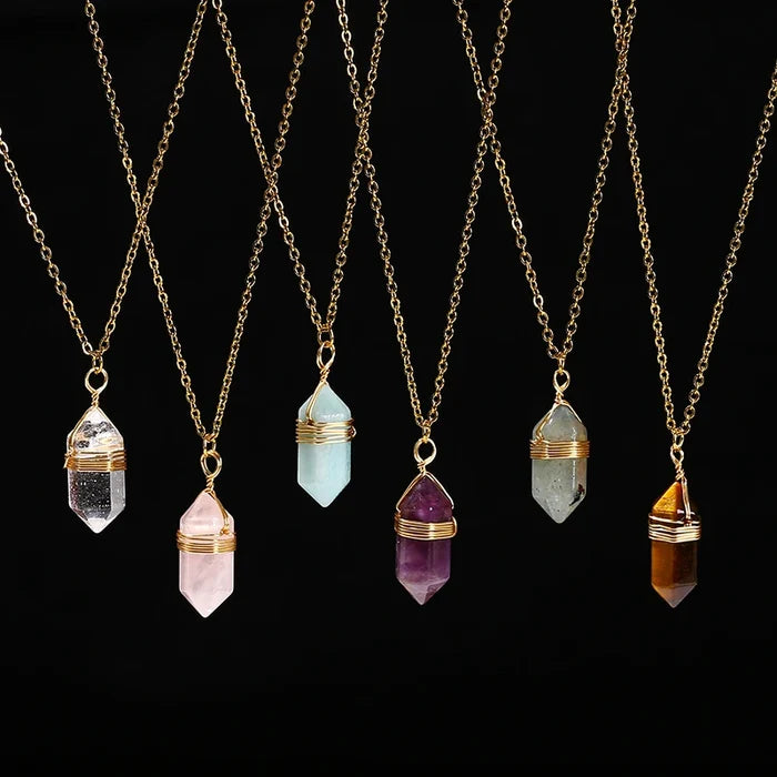 JD GEMS Hexagonal Crystal Necklace