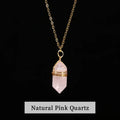 Pink Quartz Necklace / Necklace length 40+5cm