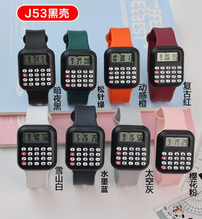 Kids Multifunctional LED Calculator Watch