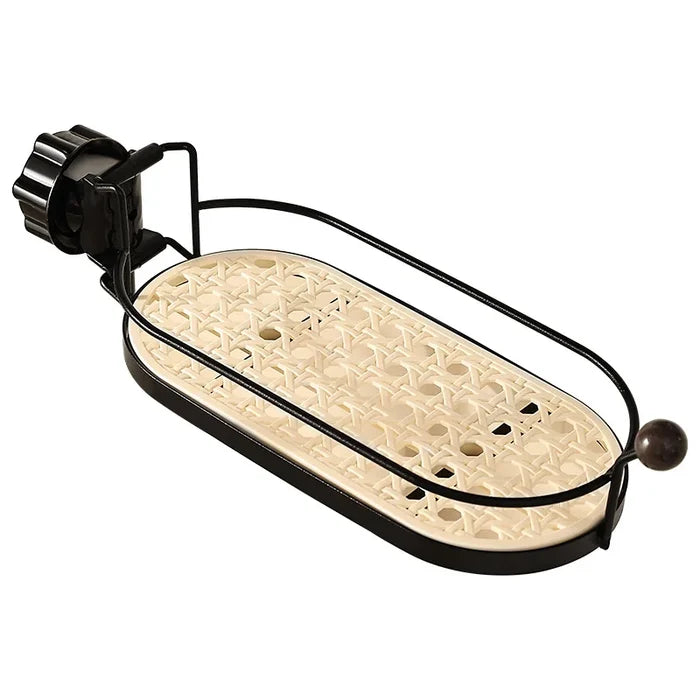 Kitchen Faucet Drain Rack-Household Sink Storage with Sponge and Wipe