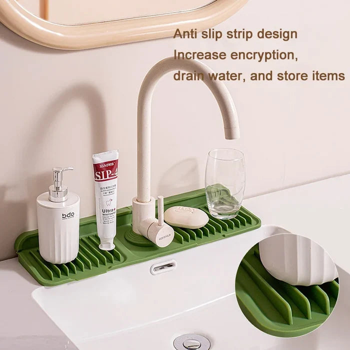 Kitchen Silicone Pad Splash - Proof Wave-patterned Pad Faucet