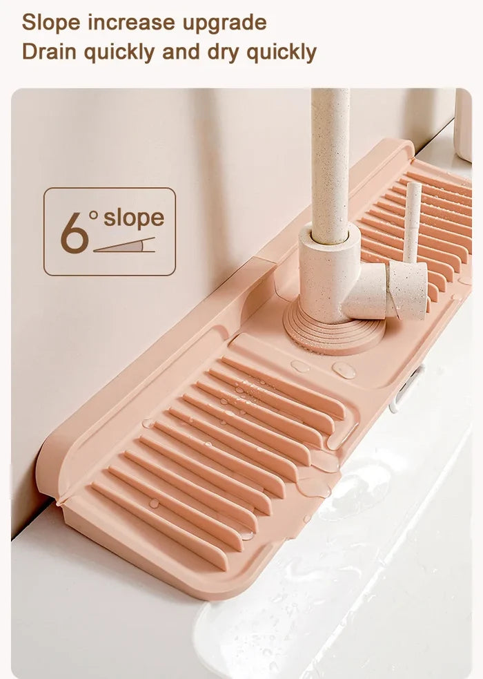 Kitchen Silicone Pad Splash - Proof Wave-patterned Pad Faucet