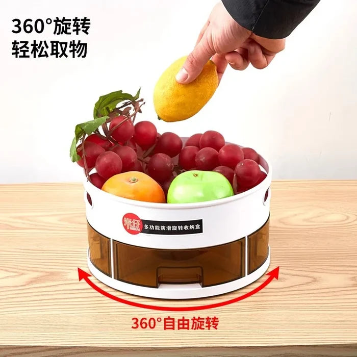 Kitchen Storage Rack, Storage Box, Rotating Seasoning Rack,