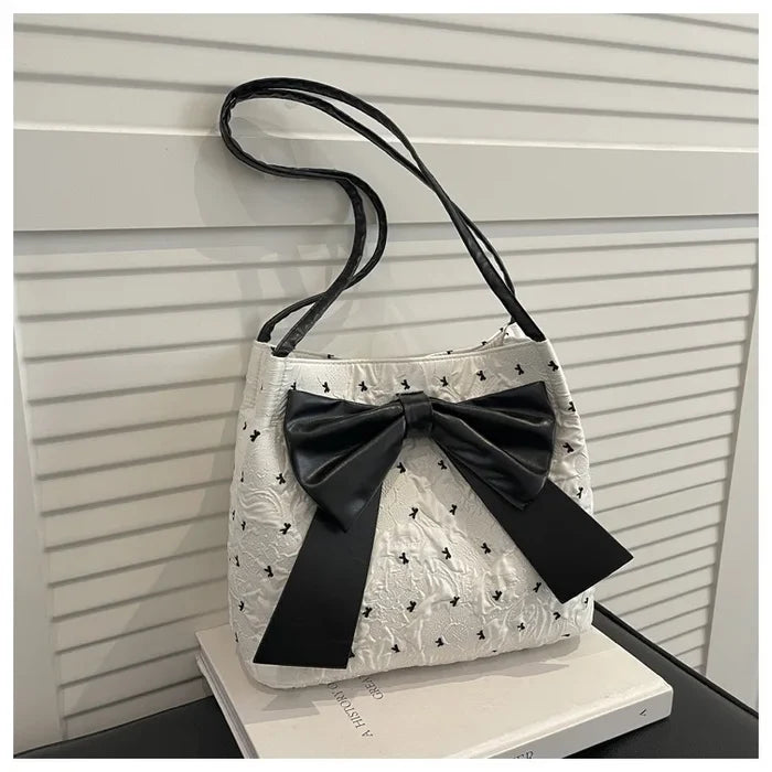 White with black