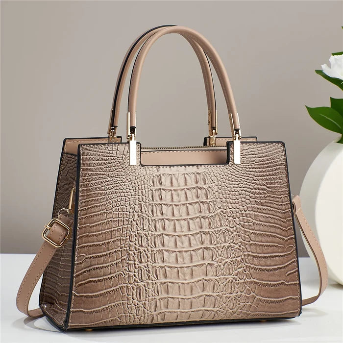 Ladies Handbag New Fashion Crocodile Pattern Handbag Large