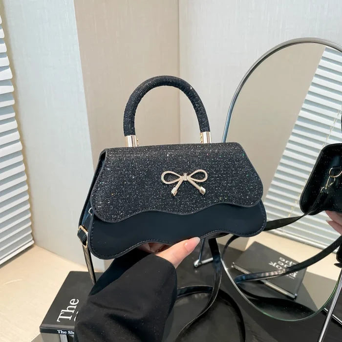 Lady Women's Fashion Bow Knot PU Leather Crossbody Shoulder Bag
