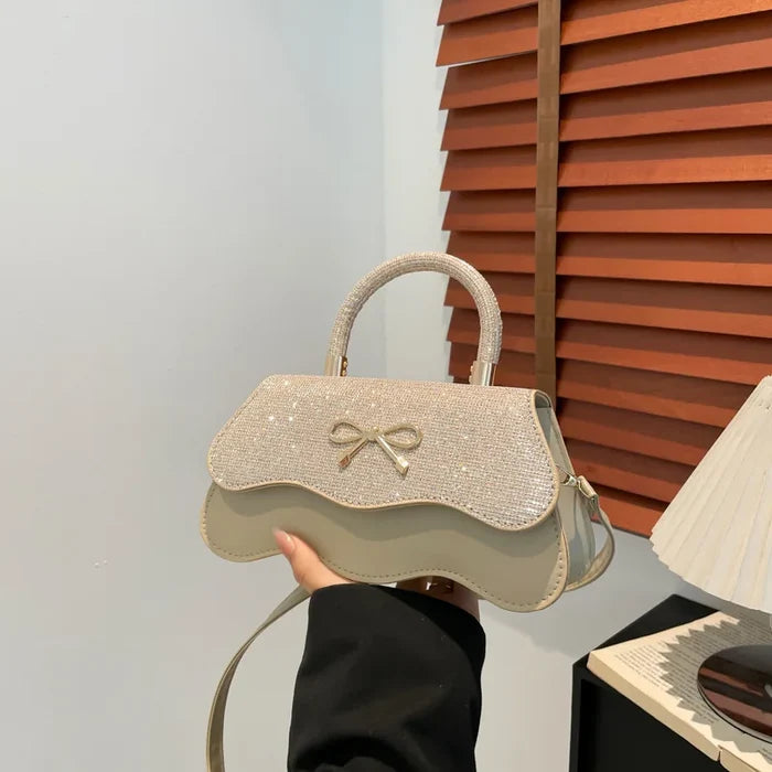 Lady Women's Fashion Bow Knot PU Leather Crossbody Shoulder Bag