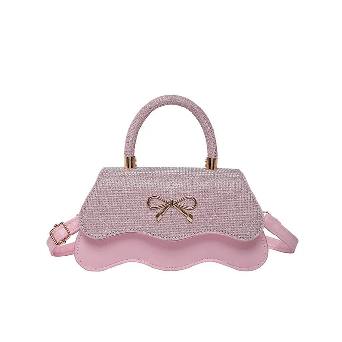 Lady Women's Fashion Bow Knot PU Leather Crossbody Shoulder Bag