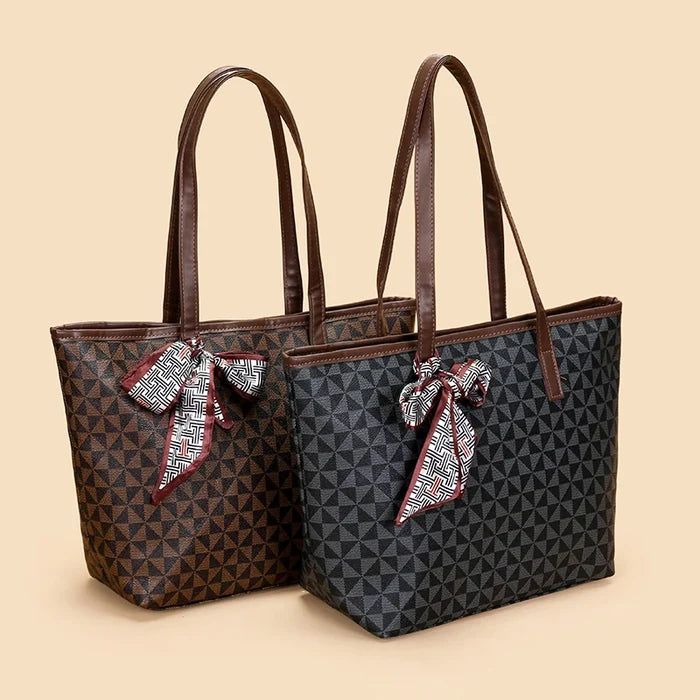 Large Capacity Fashion Printed Women's PU Single Strap Shoulder Tote