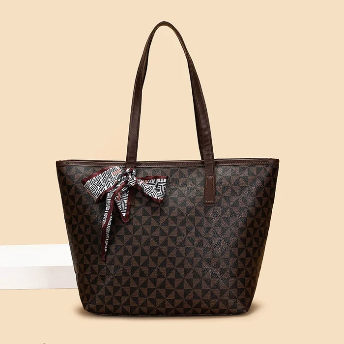 Large Capacity Fashion Printed Women's PU Single Strap Shoulder Tote