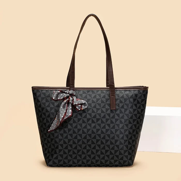 Large Capacity Fashion Printed Women's PU Single Strap Shoulder Tote