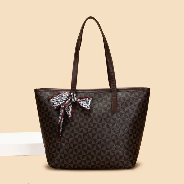 Large Capacity Fashion Printed Women's PU Single Strap Shoulder Tote