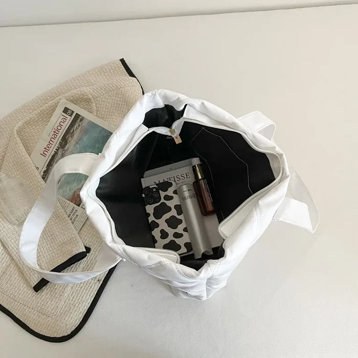 Large Capacity Nylon Women's Shoulder Bags Casual Trendy Thread