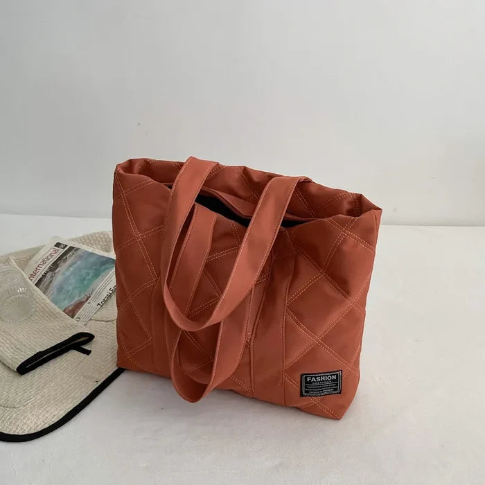 Large Capacity Nylon Women's Shoulder Bags Casual Trendy Thread