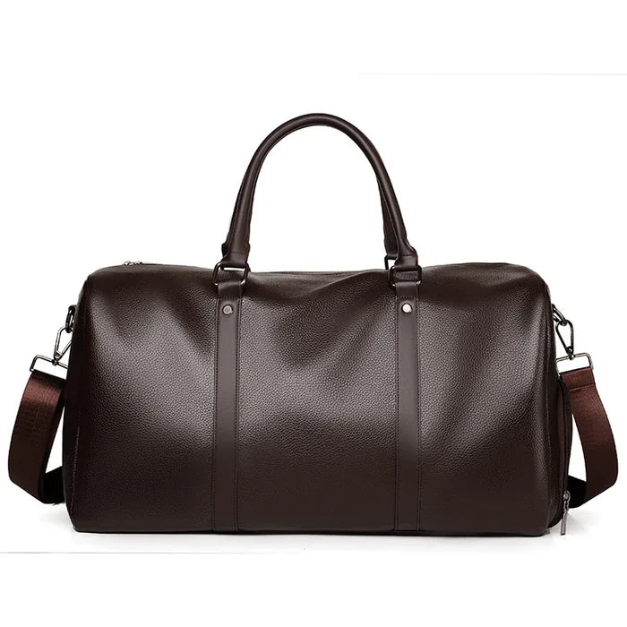 Large Capacity PU Leather Duffle Tote Bag