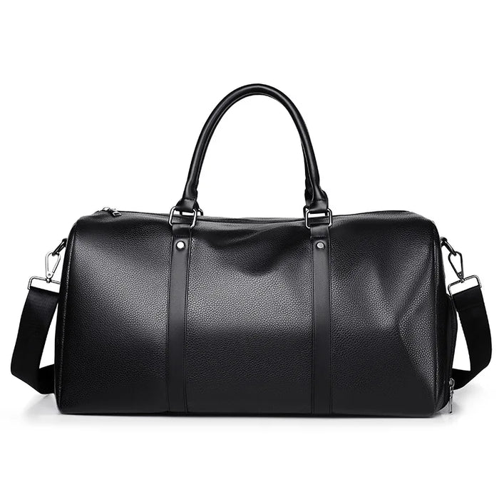 Large Capacity PU Leather Duffle Tote Bag