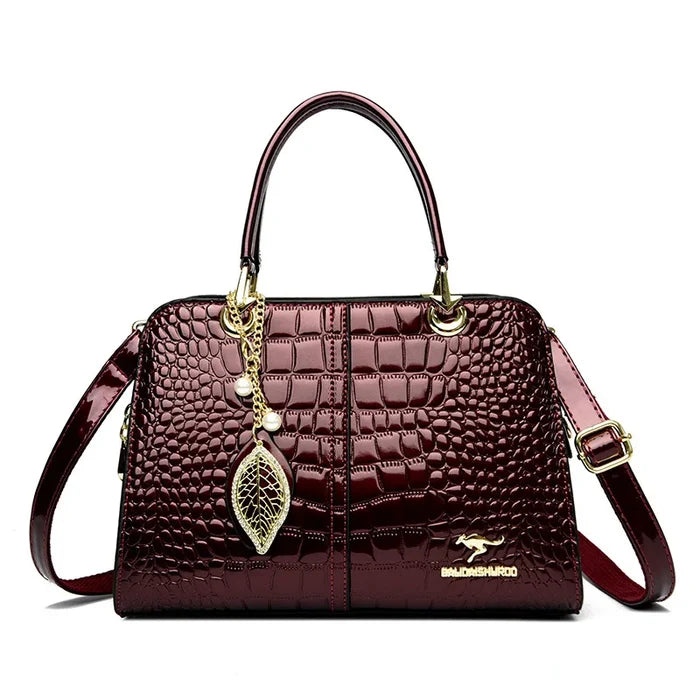 Large Capacity Shoulder Bag Handbag Grain Fashion Bags for Ladies