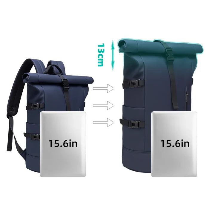 Large Capacity Waterproof Roll Top Backpack