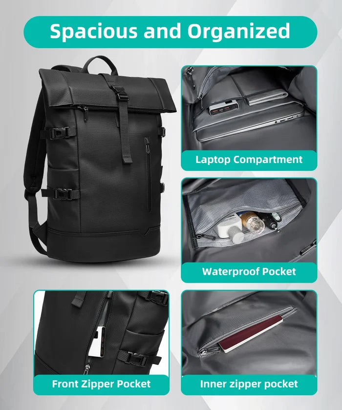 Large Capacity Waterproof Roll Top Backpack