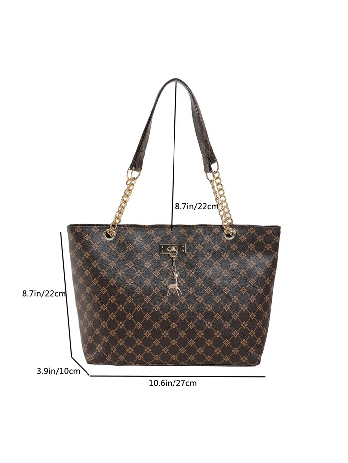 Large Capacity Women's Bag Fashionable Commuting Chain