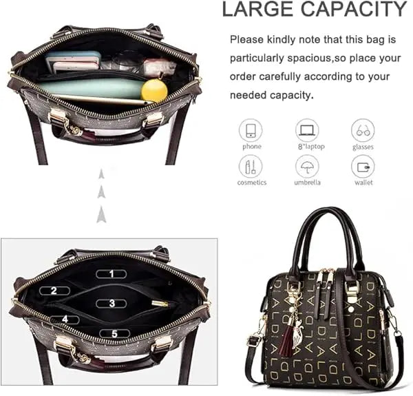 Latest Design Fancy Purses and Handbags for Women Top Handle Satchel