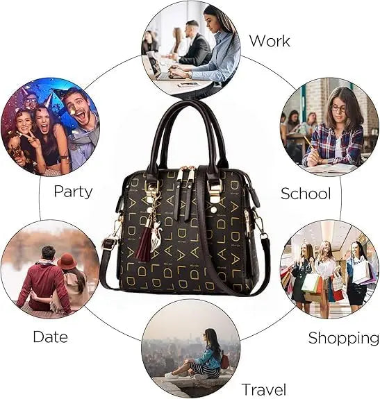 Latest Design Fancy Purses and Handbags for Women Top Handle Satchel