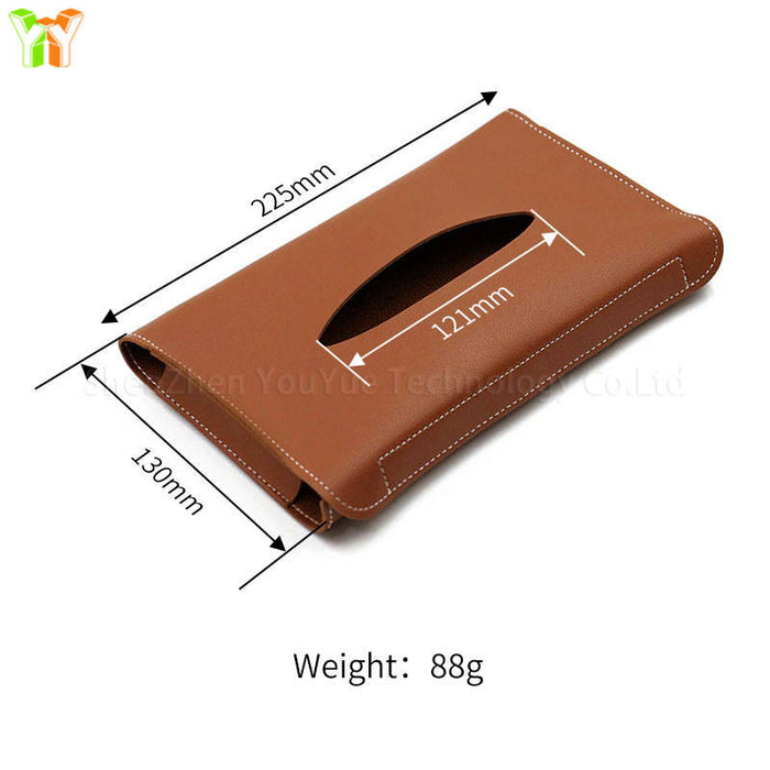 Leather Tissue Holder – Sun Visor Hanging Car Tissue Organizer