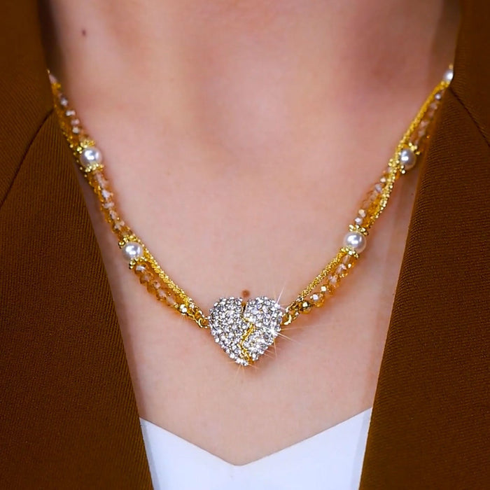 Love Heart Diamond Necklace