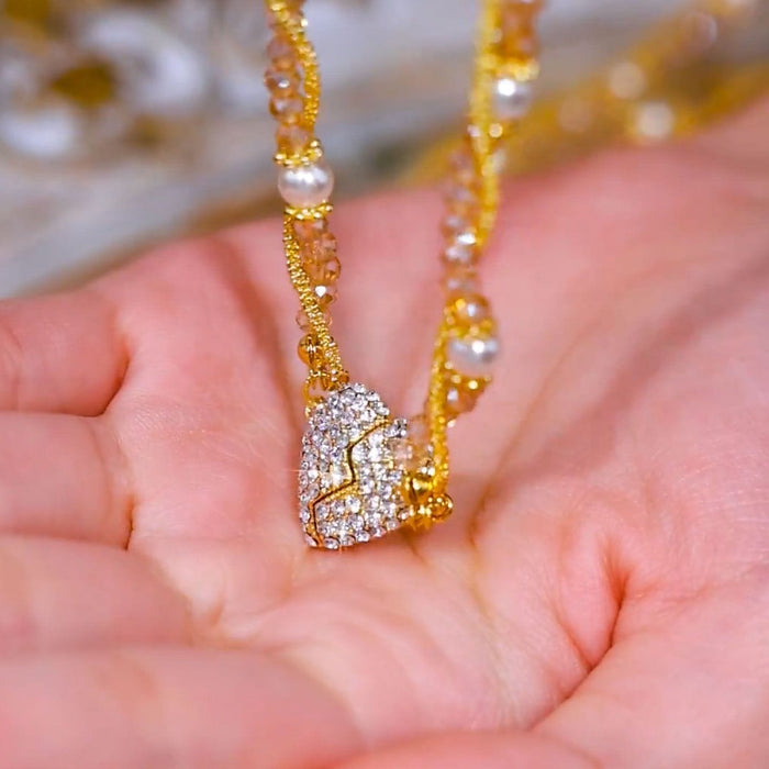 Love Heart Diamond Necklace