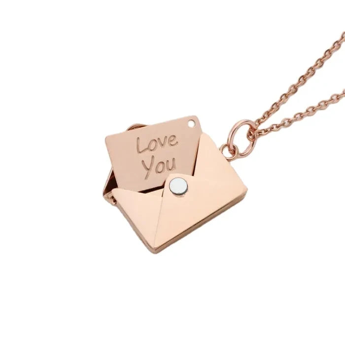 Love You Envelope Necklace - Fine Jewelry
