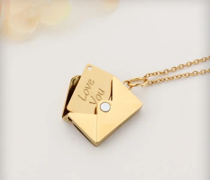 Love You Envelope Necklace - Fine Jewelry