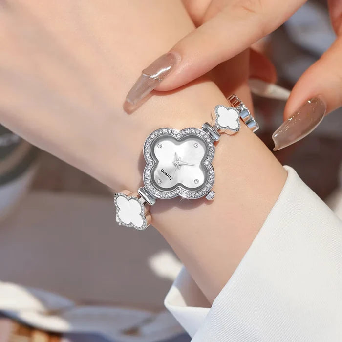 LUCKYFOX Women's Quartz Watch - Luxury Clover Design