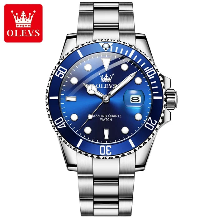 quartz watch / Silver Blue