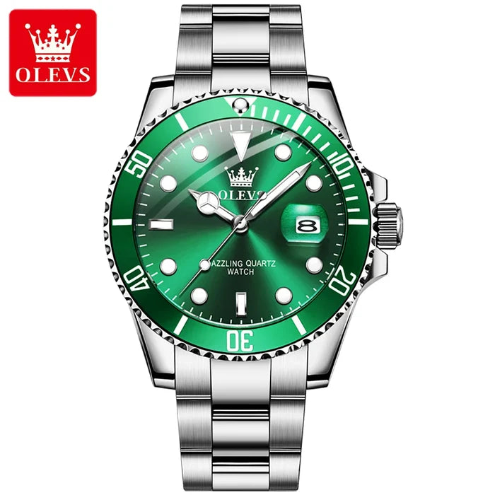 quartz watch / Silver green