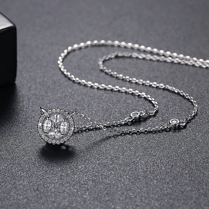 LUOTEEMI Gold-Plated Cubic Zircon Necklace