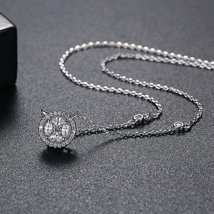 LUOTEEMI Gold-Plated Cubic Zircon Necklace