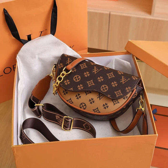 Luxurious Famous Brand Women's Designer Crossbody Bag PU Vintage