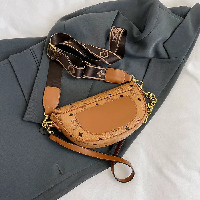Luxurious Famous Brand Women's Designer Crossbody Bag PU Vintage